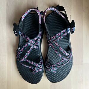 Hot Pink & Teal Chaco Sandals | Size 7